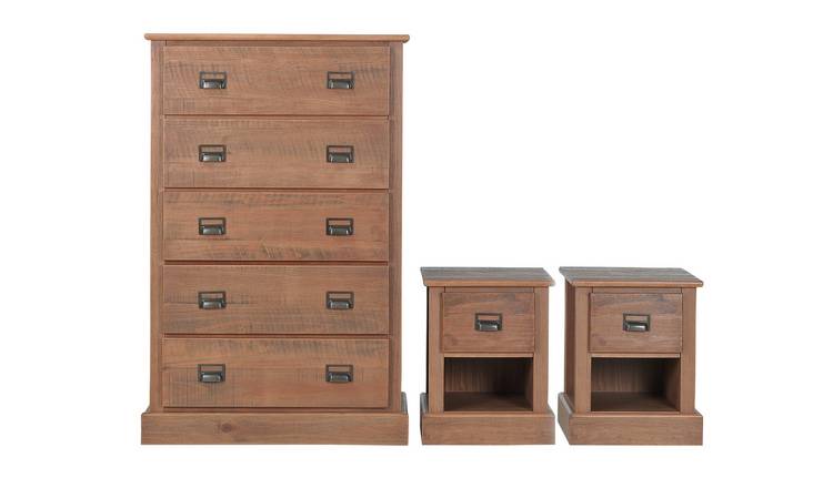 Buy Argos Home Drury 2 Bedsides 5 Drawer Chest Set Pine