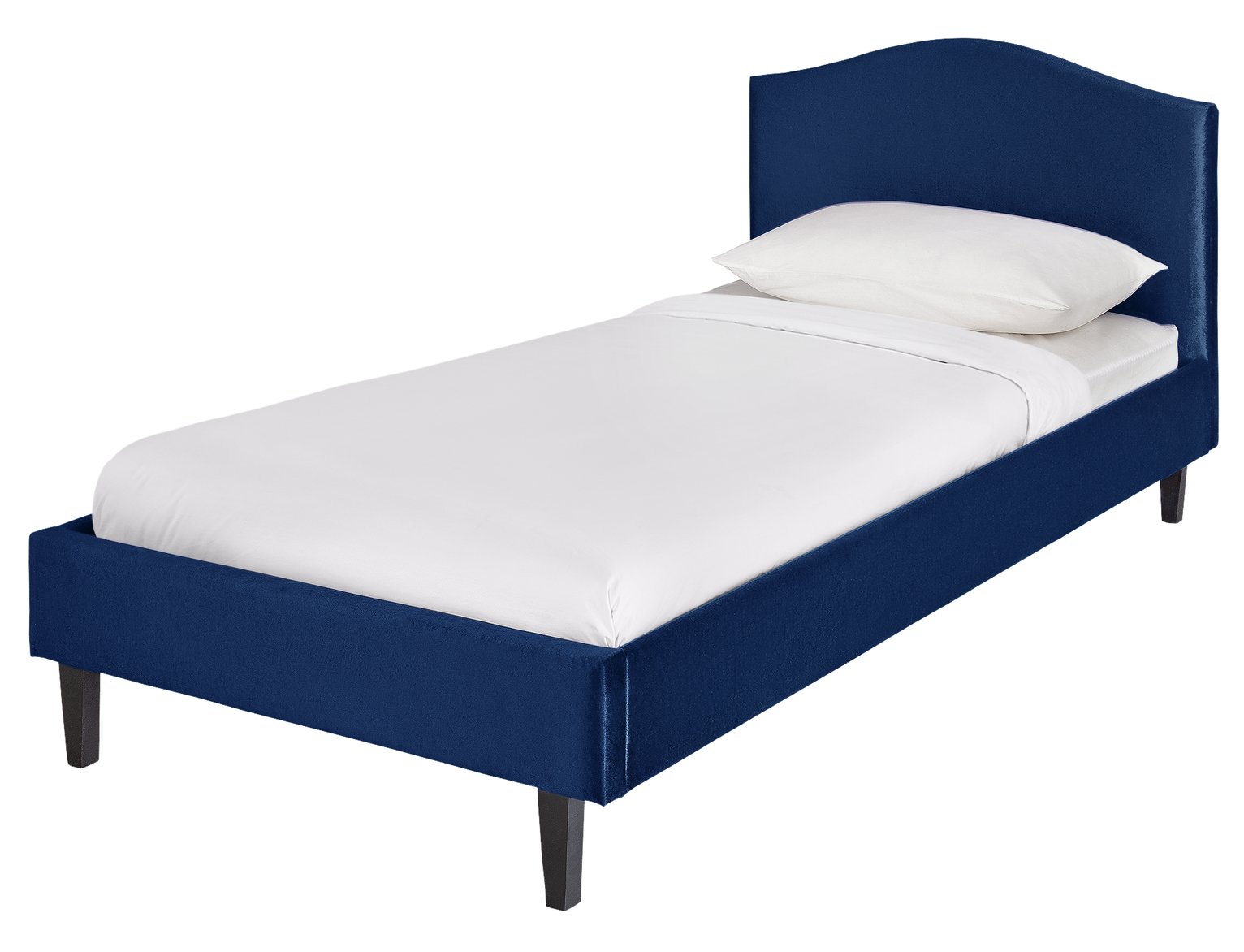 Argos Home Belle Velvet Single Bed Frame - Blue