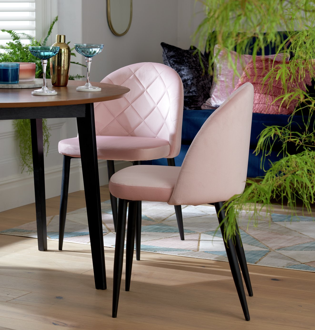 Argos Home Imogen Pair of Velvet Dining Chairs Review