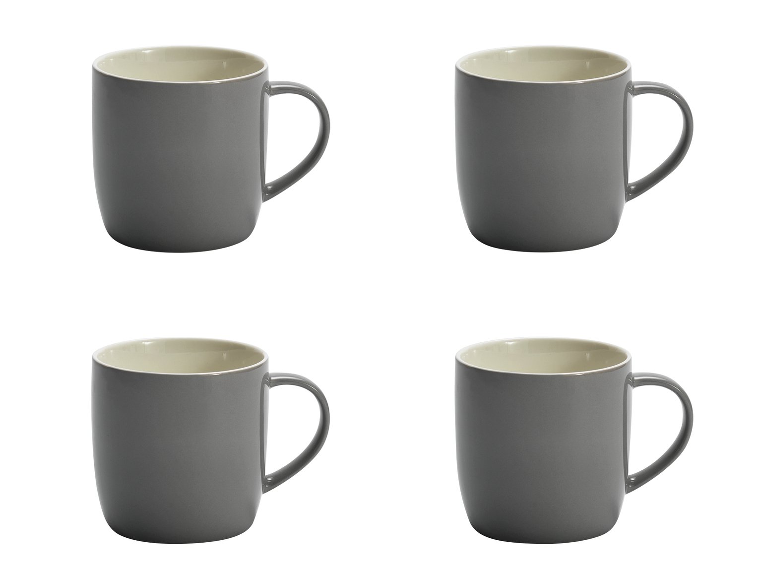 Habitat Set of 4 Mugs - Grey