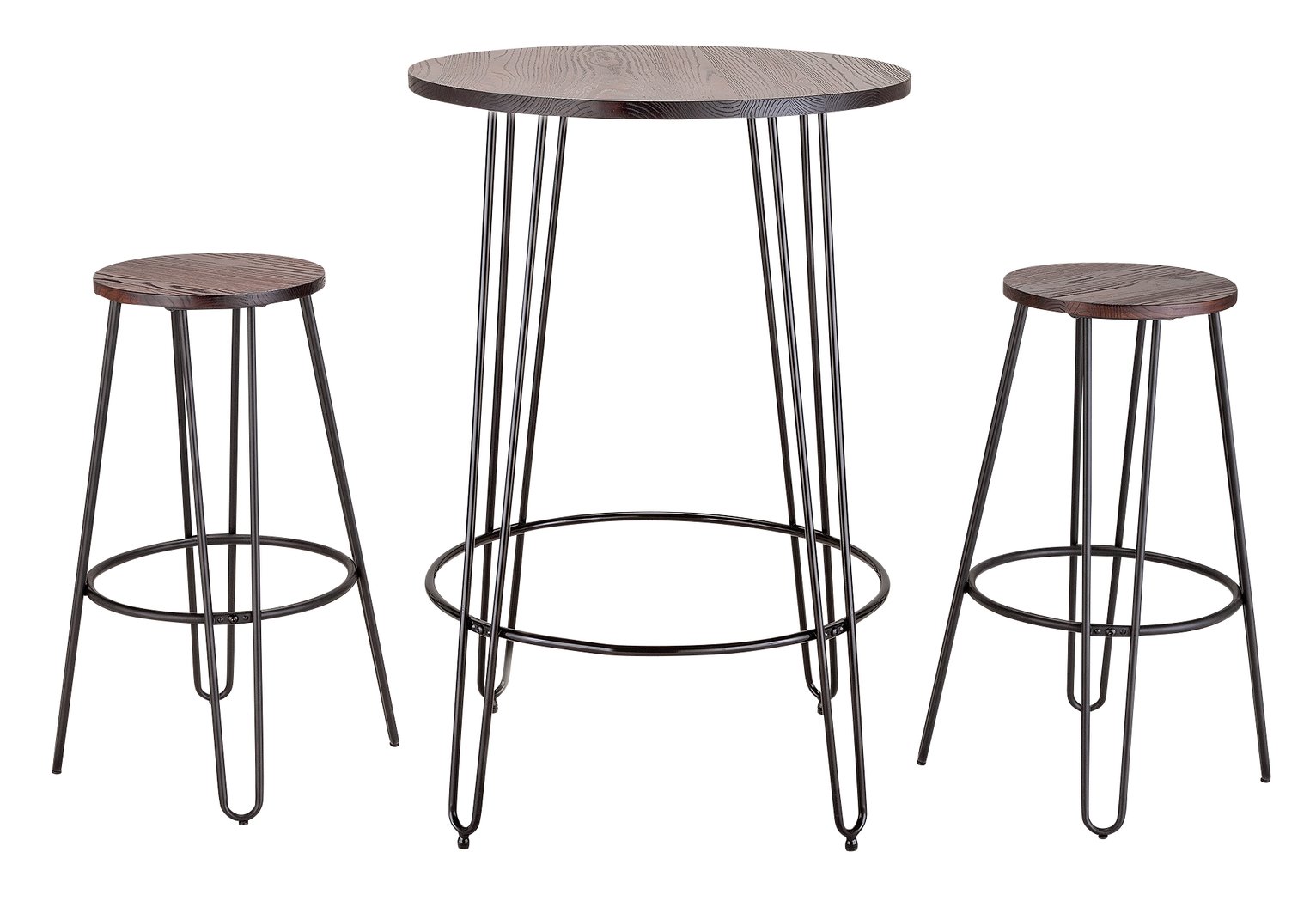 Argos Home Hairpin Bar Table & 2 Stools