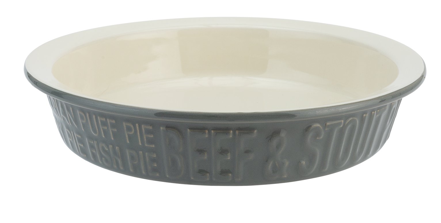 Argos Home Round Pie Dish - Grey