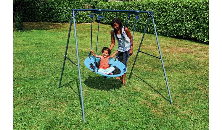 Chad Valley Kids Garden Nest Swing - Blue 1