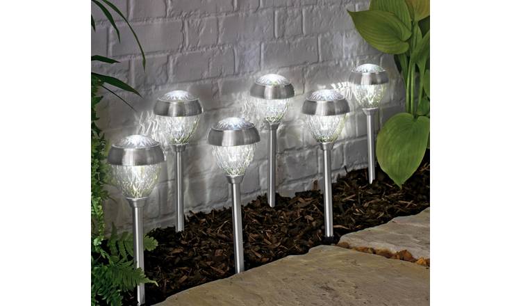 Argos Home Stainless Steel  Solar Lights - Pack Of 6