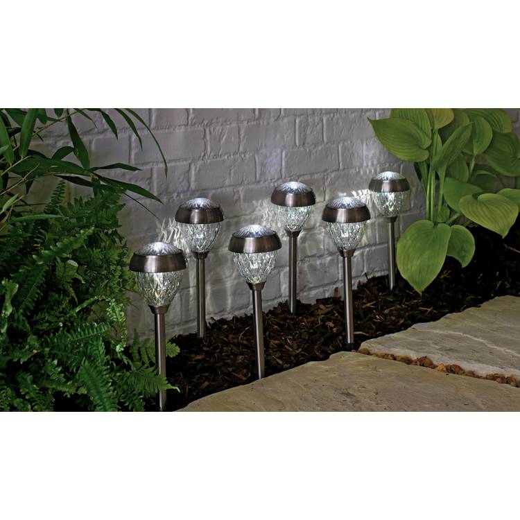 Argos Home Stainless Steel  Solar Lights - Pack Of 6 0
