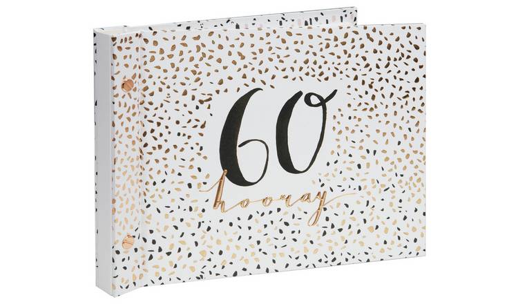 60th Birthday Signing Guest Photo Frame Gift 7x5 Photo by Photos in a Word 676D