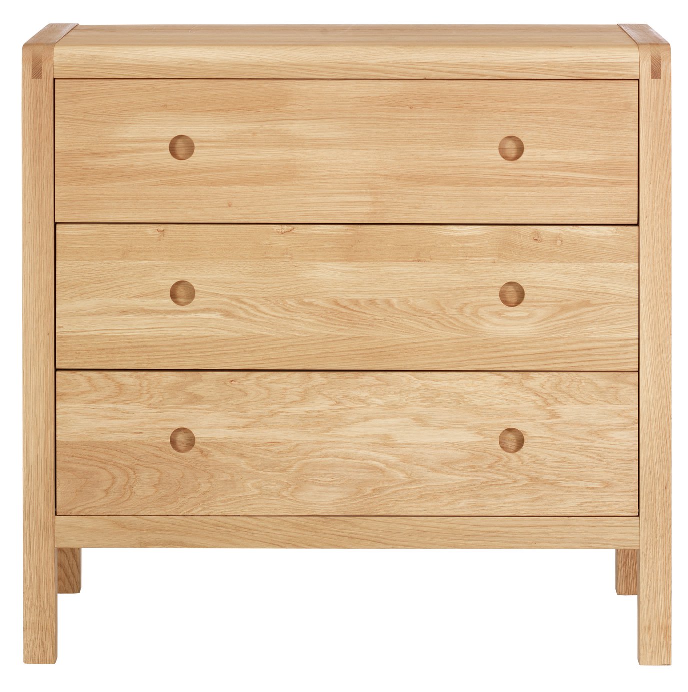 Habitat Radius 3 Drawer Oak Chest of Drawers