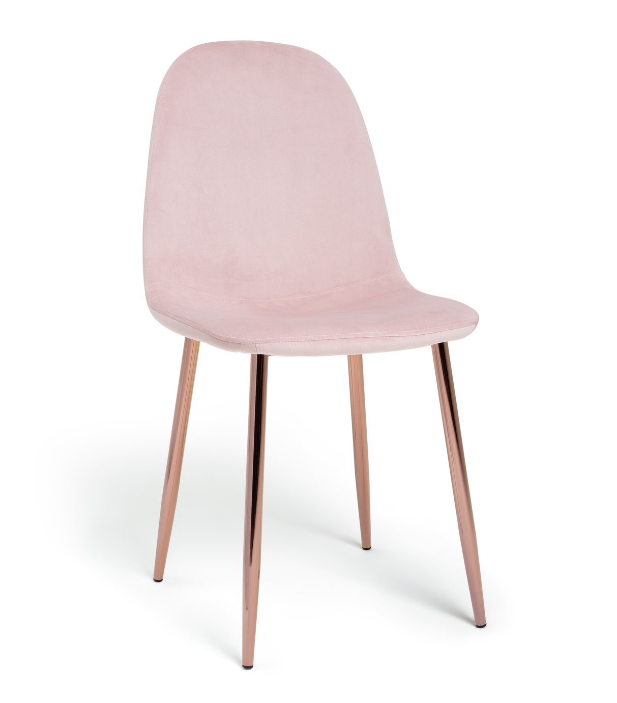 Habitat Beni Velvet Office Chair - Blush