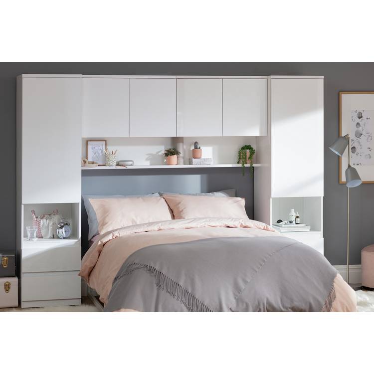 Habitat Jenson Gloss Overbed Unit - White Gloss 0