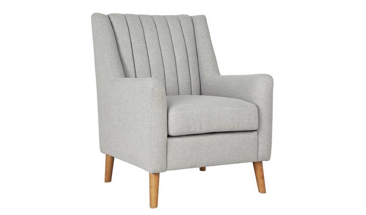 Buy Argos Home Heidi Mid Century Fabric Armchair Light Grey Armchairs And Chairs Argos