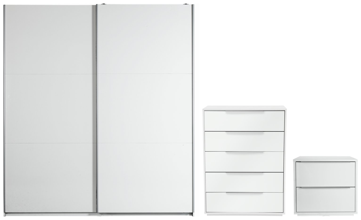 Argos Home Holsted Gloss 3 Piece Large Wardrobe Set - White