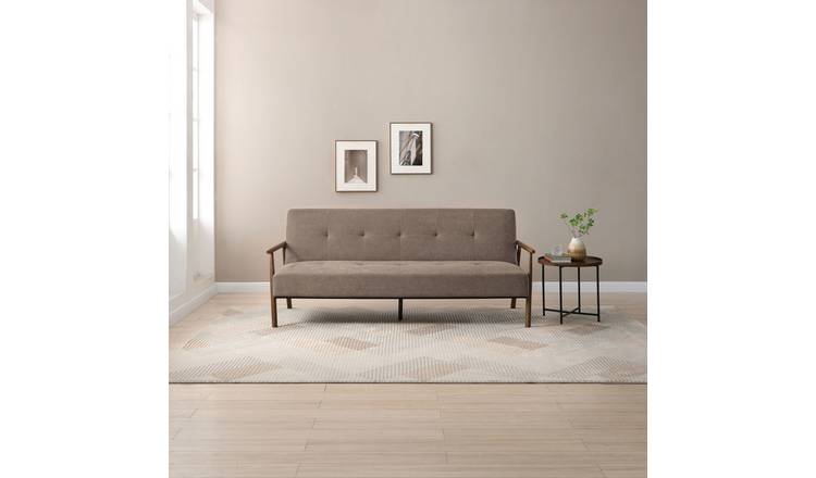 Kyoto Berkeley Small Double Fabric Sofa Bed - Taupe