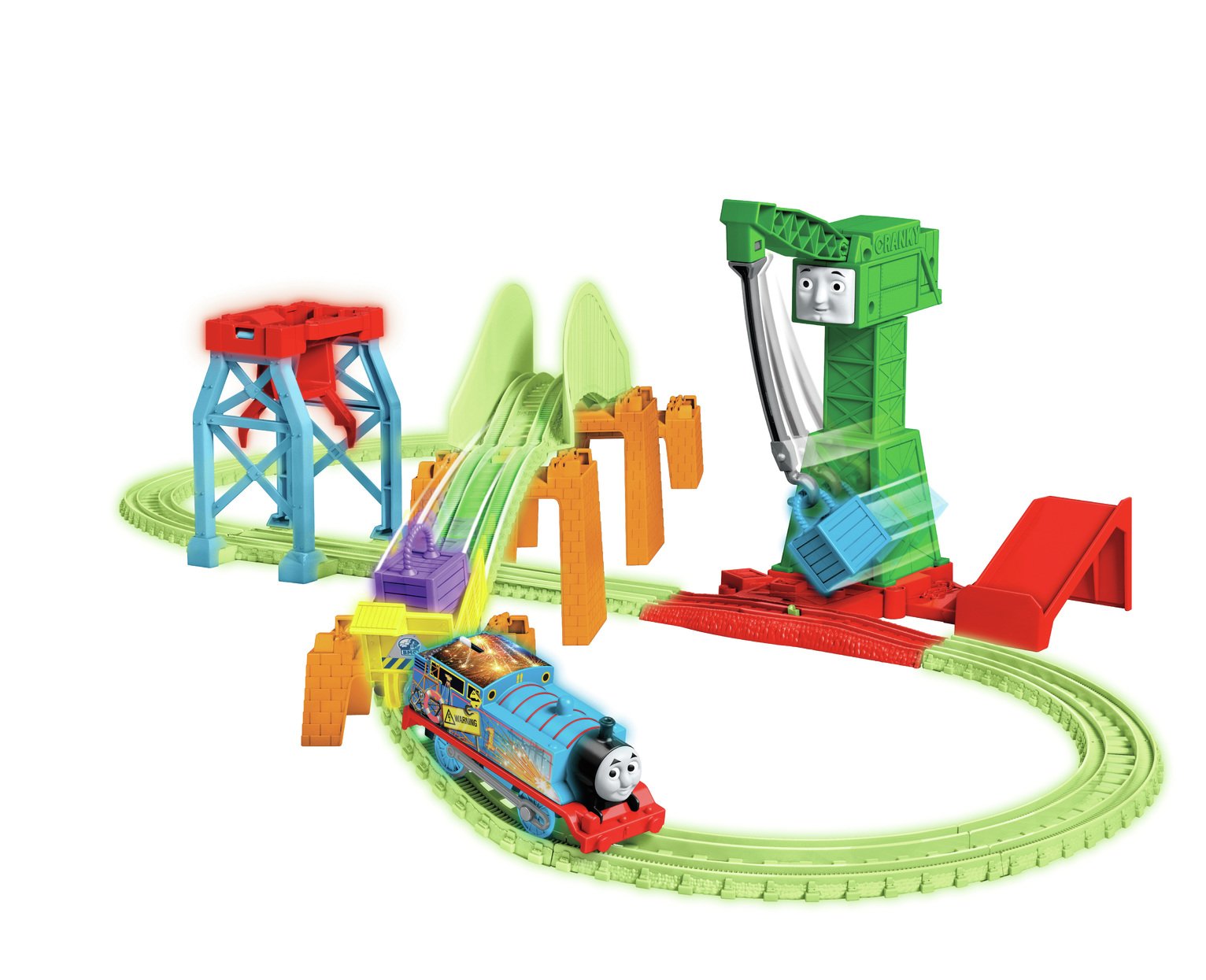 Thomas & Friends Hyper Glow in the Dark Night Delivery Set