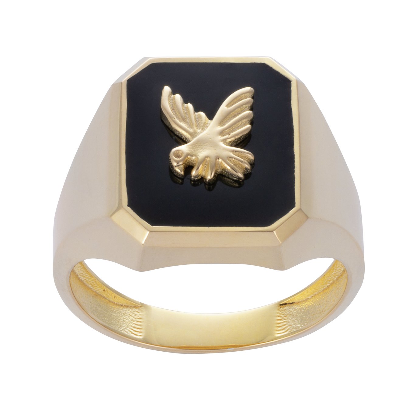 Revere Men's 9ct Gold Plated Eagle Signet Ring Review