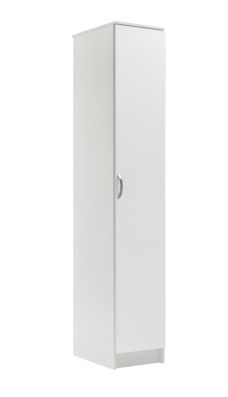 Argos Home Cheval Gloss Single Wardrobe - White