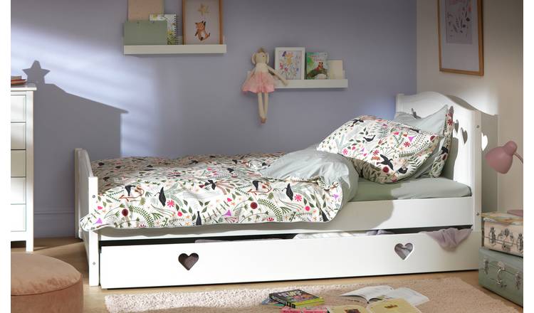 Habitat Mia Small Double Bed, Drawer &Kids Mattress-White