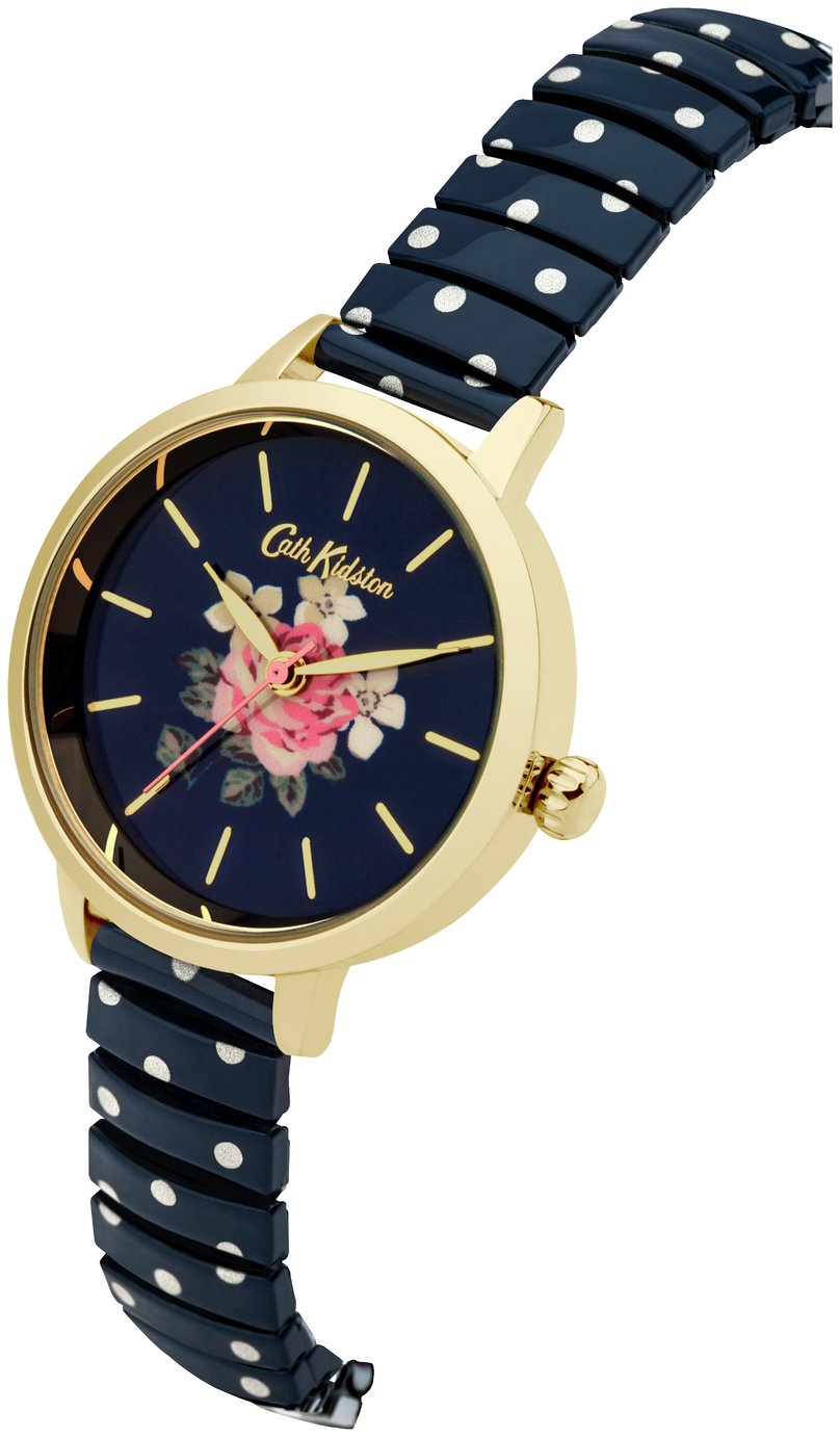 Cath Kidston Ladies Navy Polka Dot Expander Bracelet Watch Review