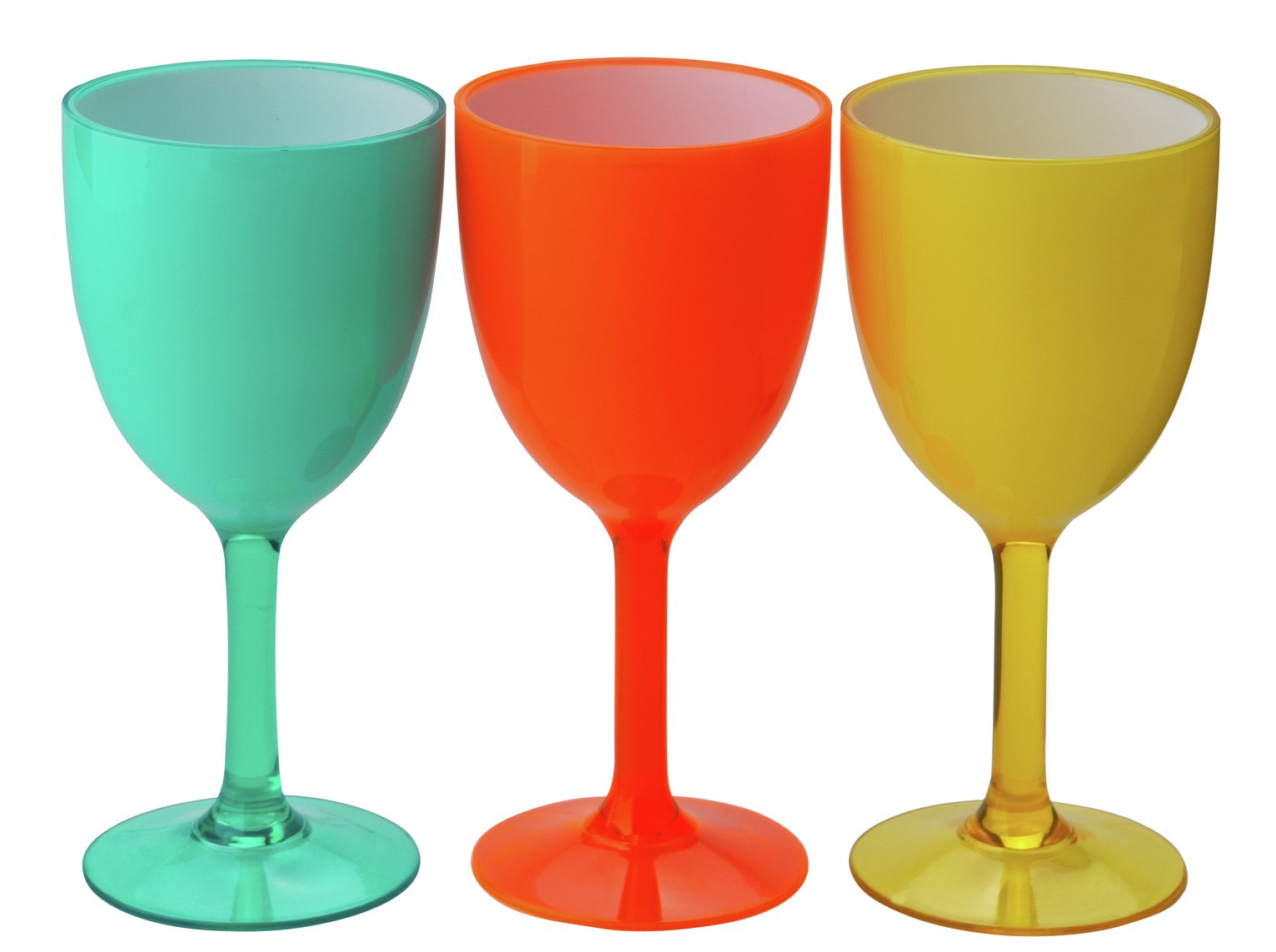 Argos Home Miami Double Inject Plastic Hi Goblet - 4 Pack
