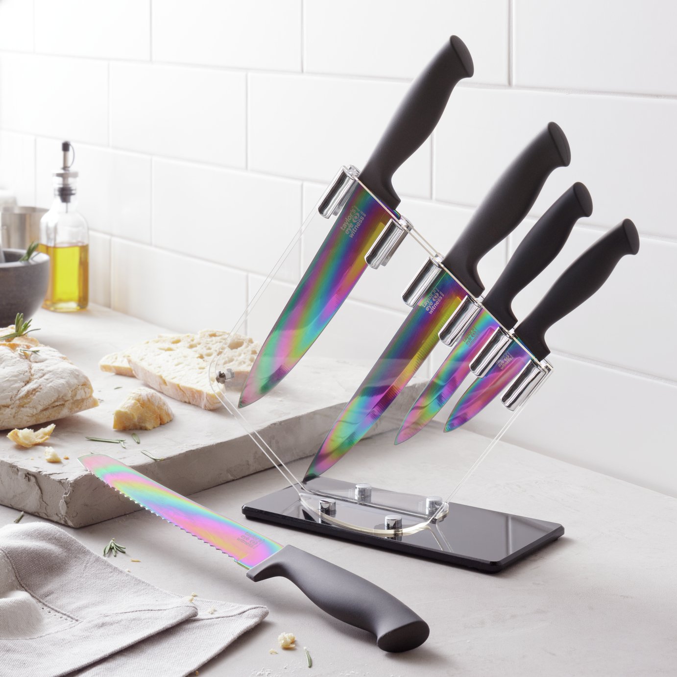 Taylors Eye Witness 5 Piece Iridescent Kitchen Knife Block Reviews