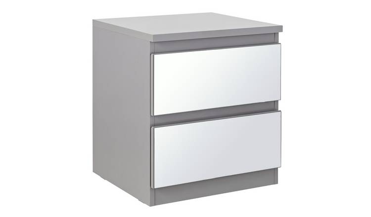 Buy Argos Home Jenson Gloss 2 Drawer Mirror Bedside Table
