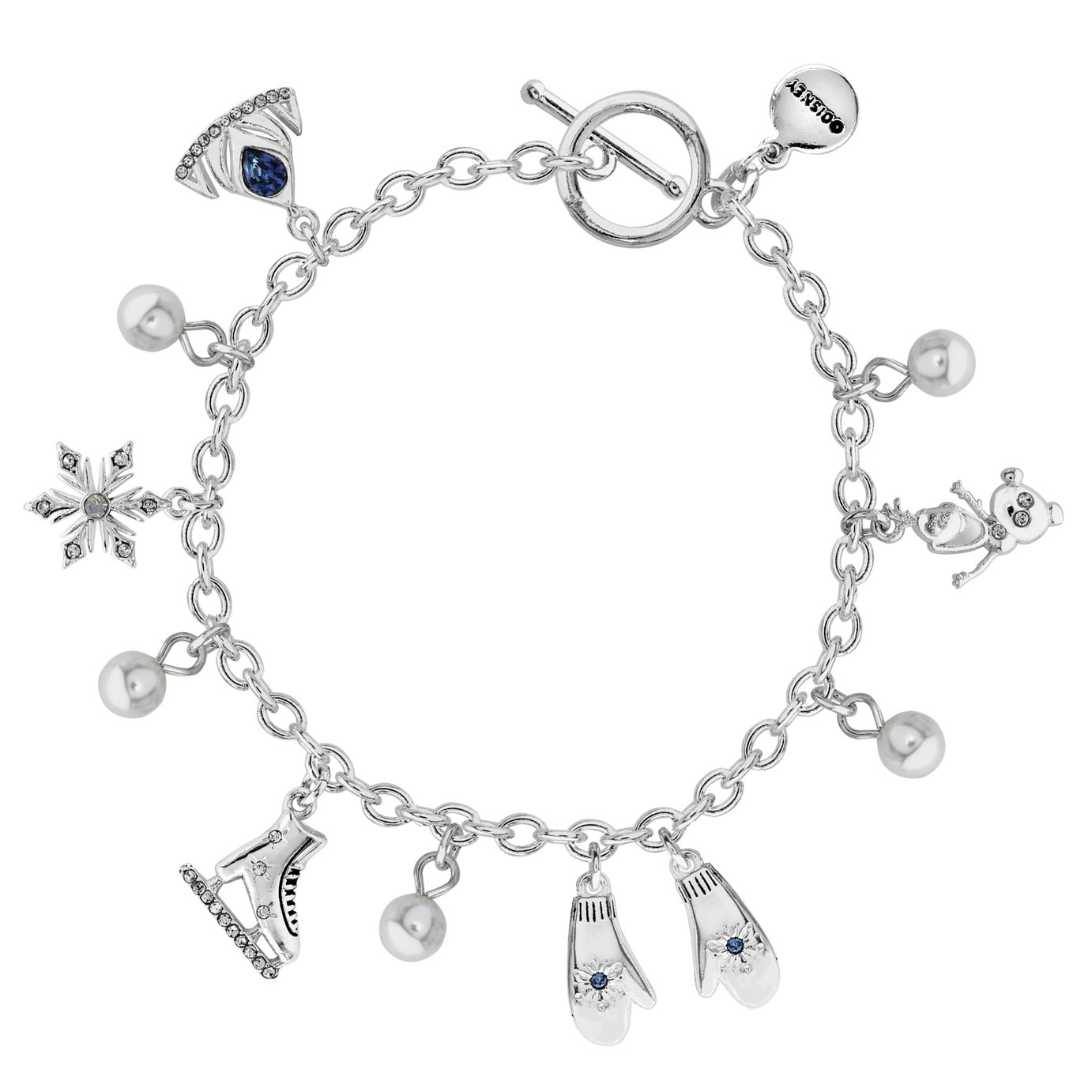 Disney Frozen Silver Coloured Crystal Charm Bracelet