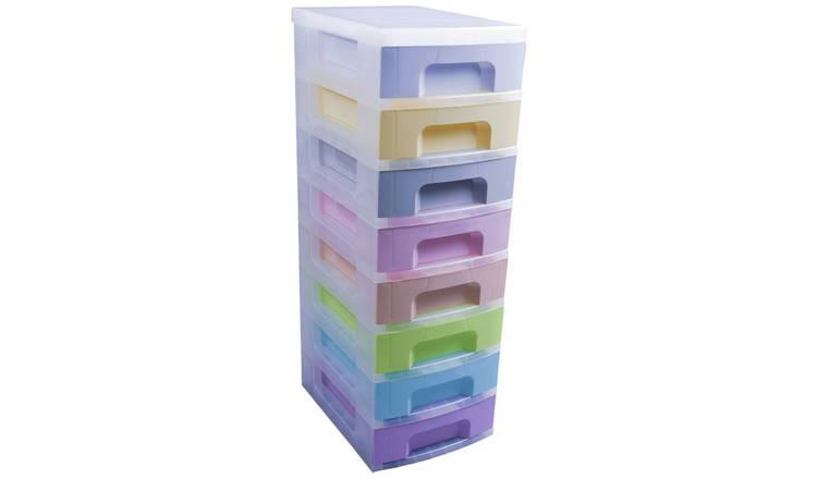 Buy Really Useful 8 Drawer Storage Tower Pastels Plastic