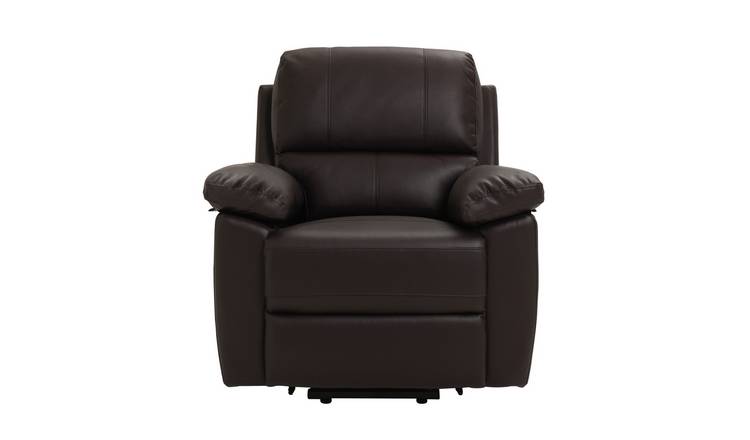 Argos Home Toby Faux Leather Rise & Recline Chair -Chocolate