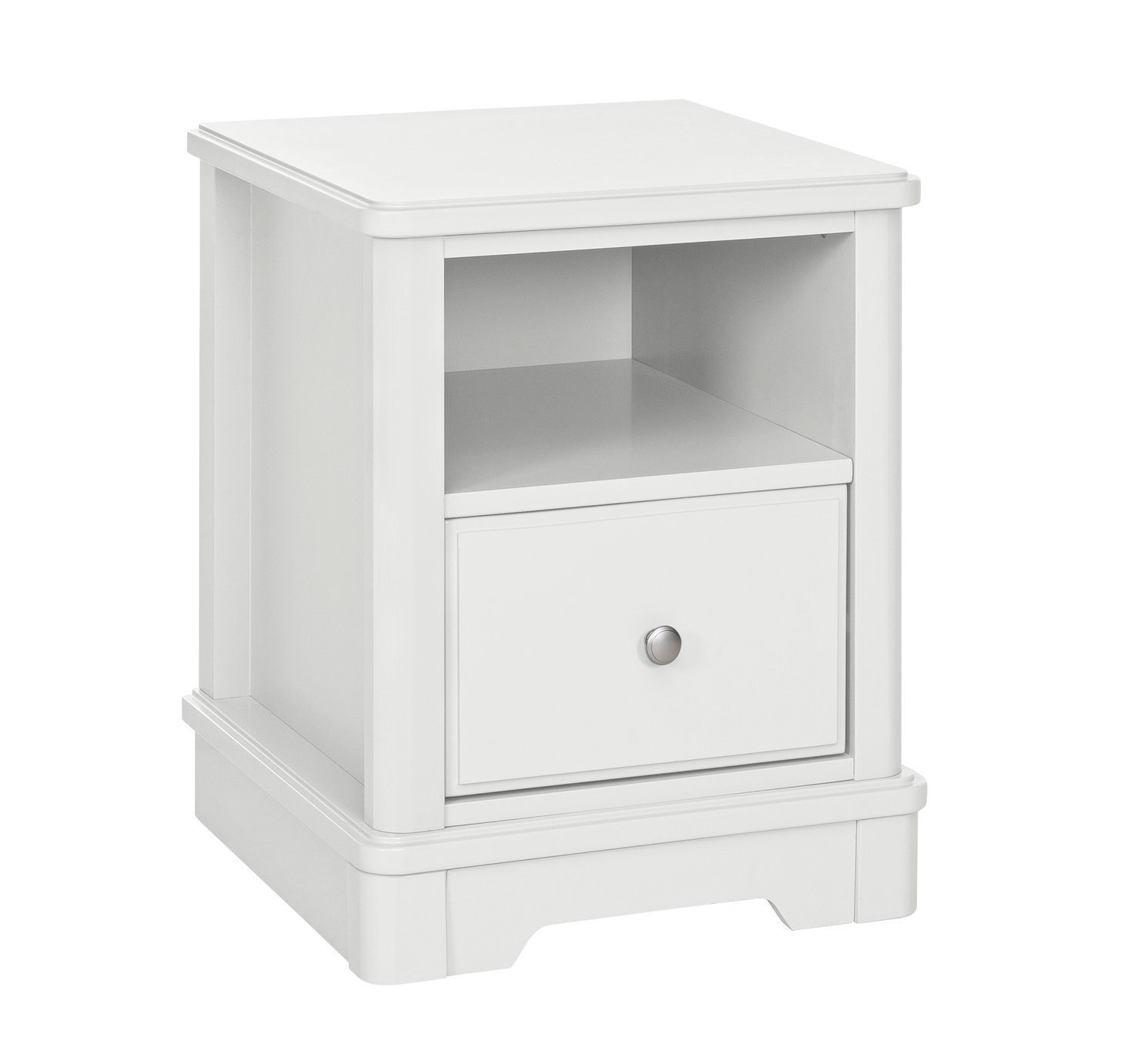 Argos Home Ashbourne 1 Drawer Bedside Cabinet - Soft White