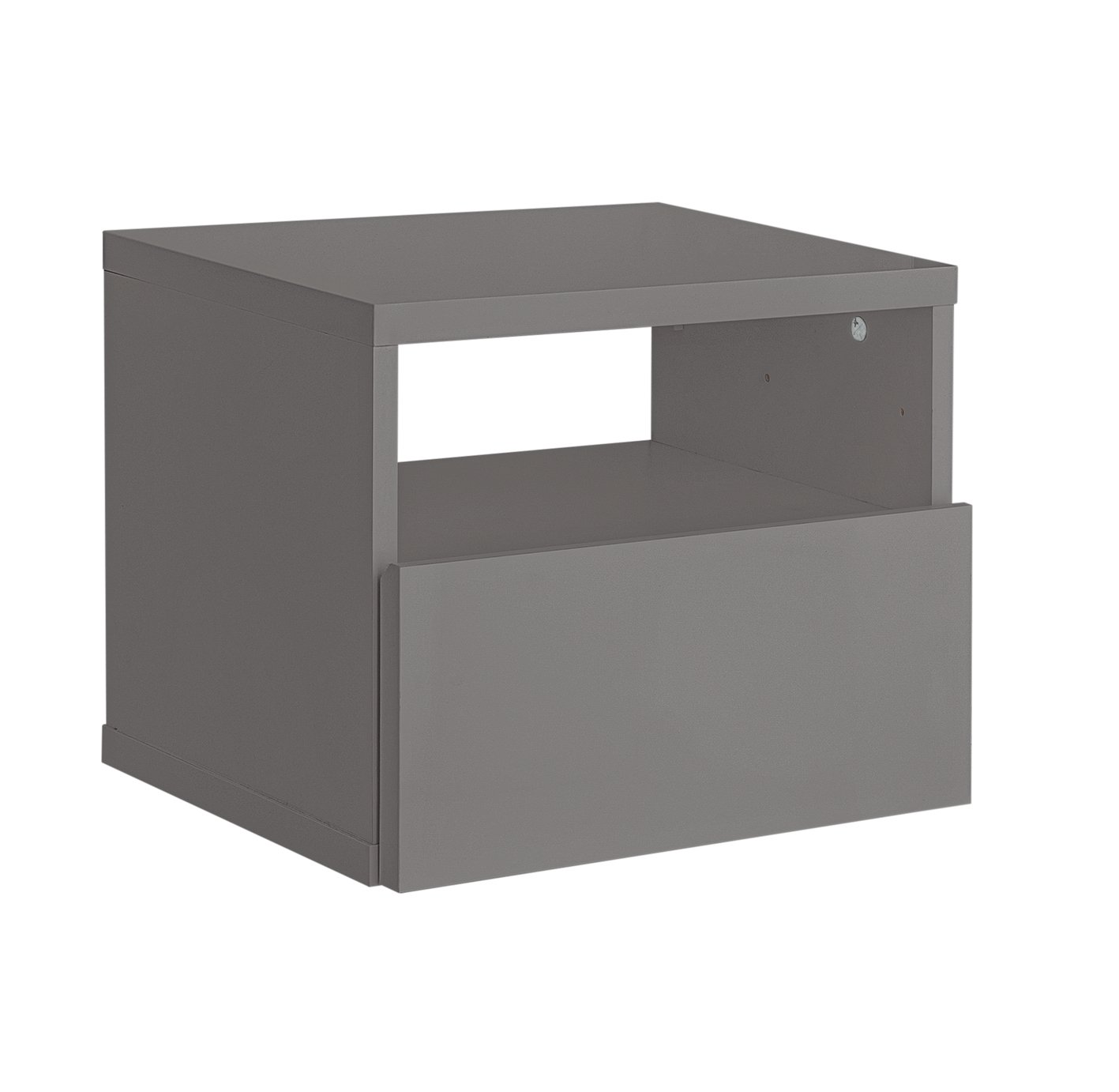 Argos Home Jenson Gloss Floating Bedside Table - Grey