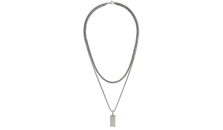 Argos mens stainless hot sale steel necklace