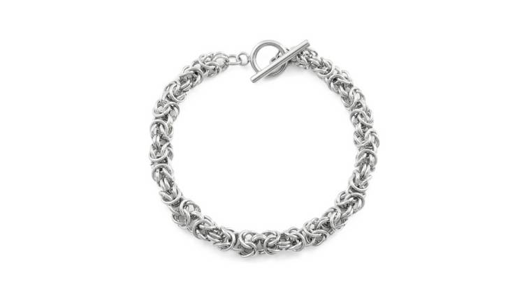 Revere Men's Silver Stainless Steel Chunky Bracelet