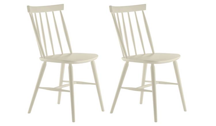 Buy Habitat Talia Pair of Spindle Back Dining Chair White Argos