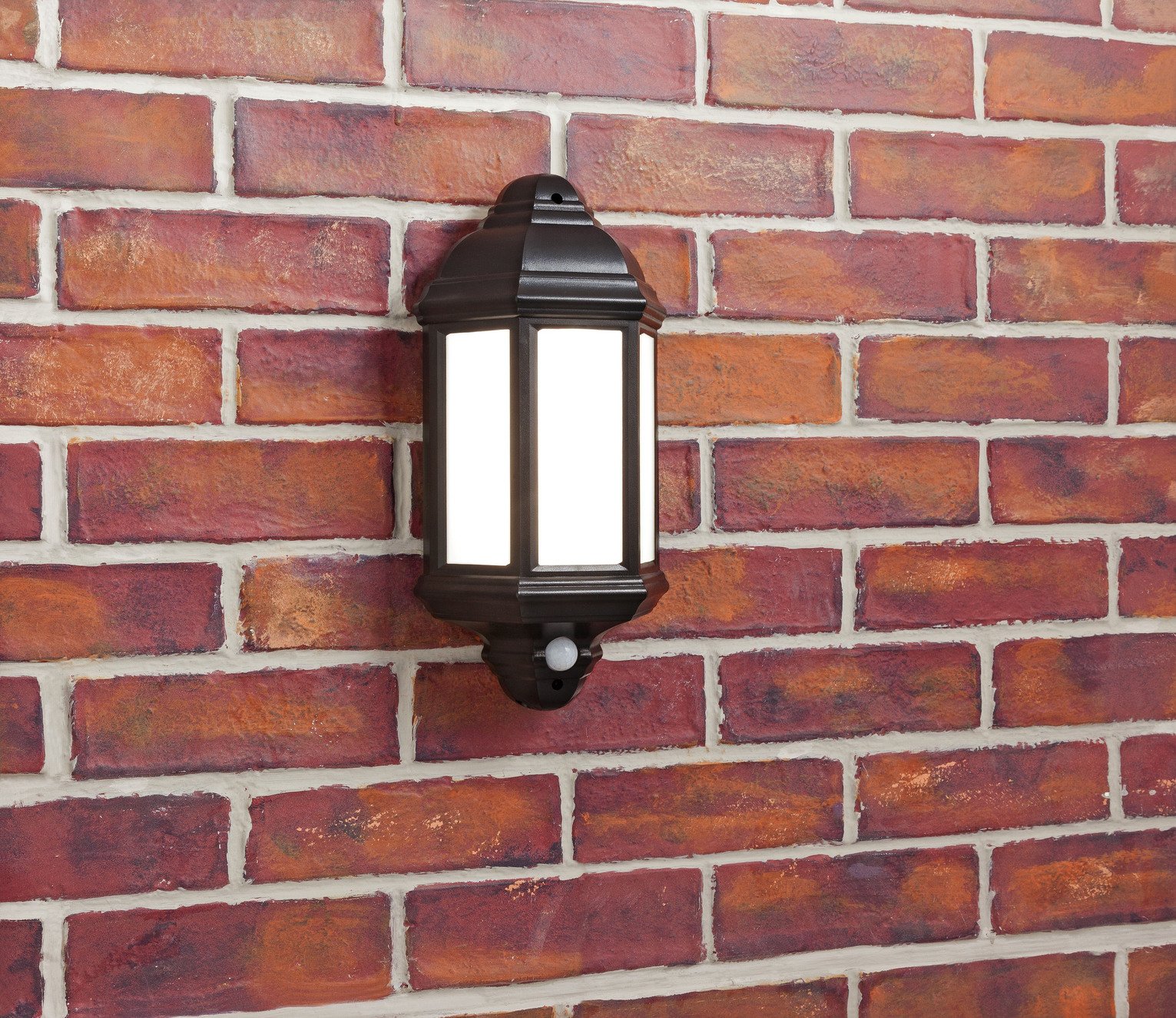 Argos Home Hendon Black PIR Half Lantern Security Light