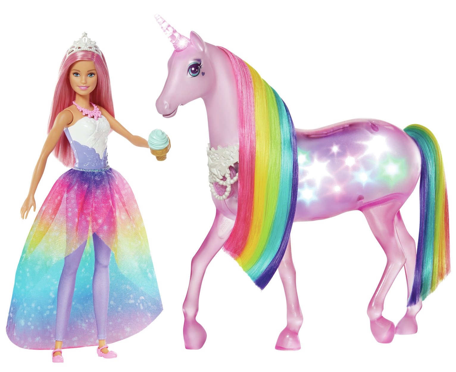 Barbie Dreamtopia Magical Lights Unicorn & Doll Playset