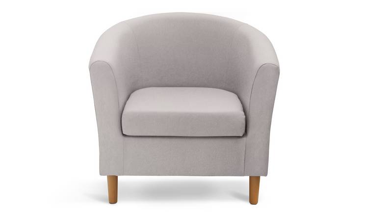 Buy Argos Home Fabric Tub Chair - Light Grey | Armchairs and chairs | Argos