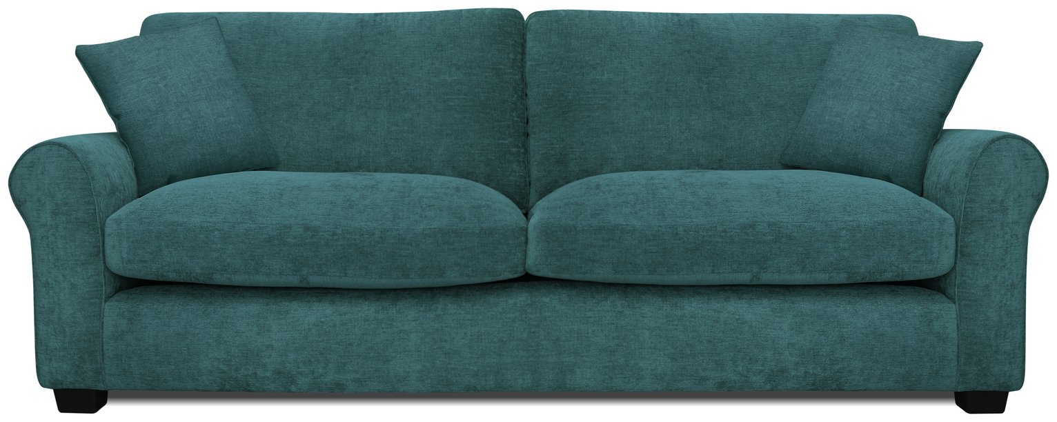 Argos Home Tammy 4 Seater Fabric Sofa - Teal