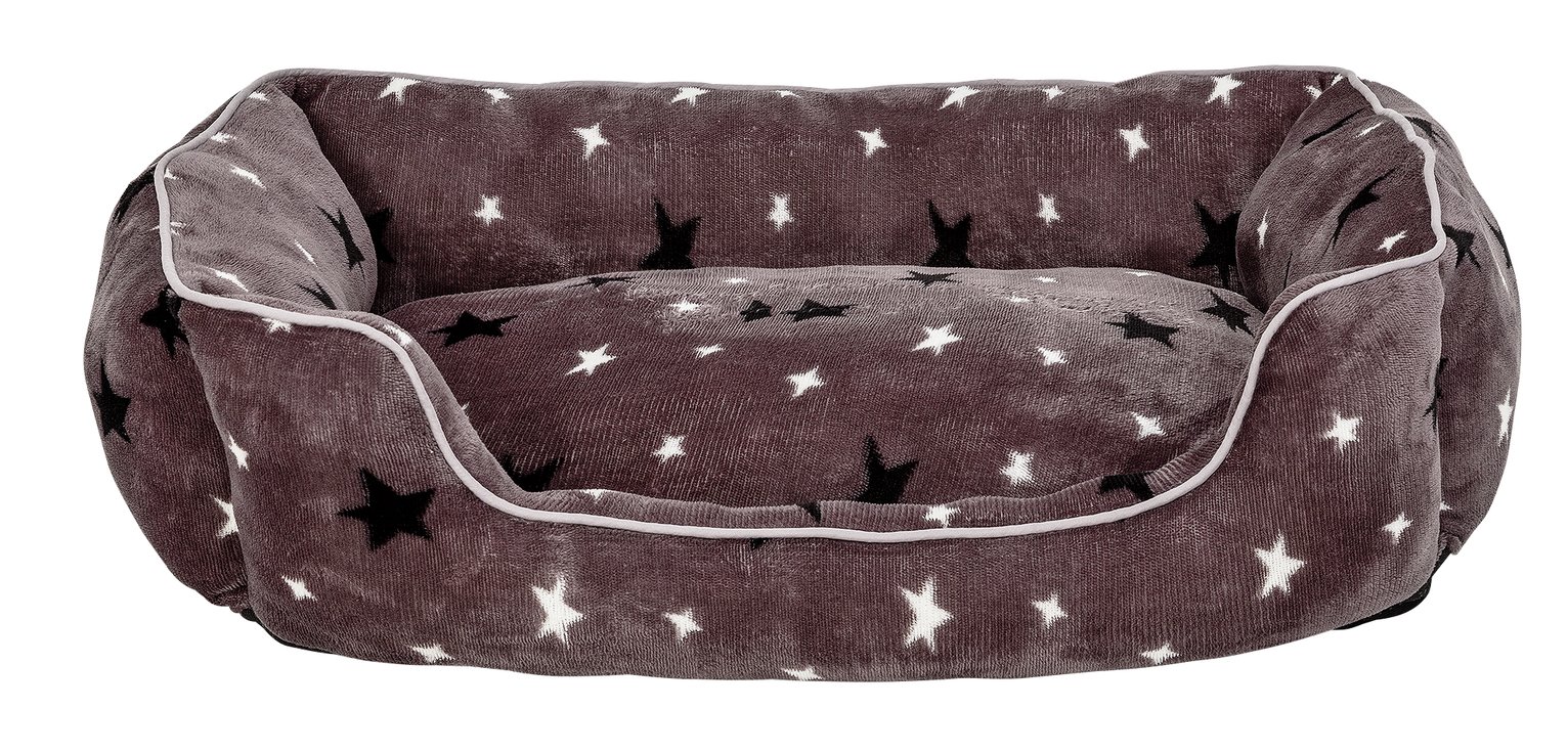Stars Plush Square Bed - Large
