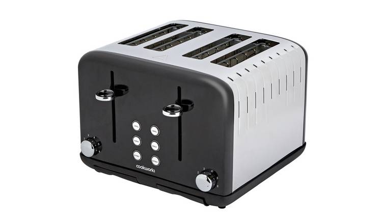 Buy Cookworks 2 Slice Toaster - Brushed Stainless Steel | Toasters | Argos