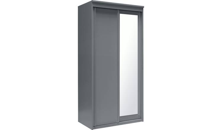 Sliding door deals grey wardrobe