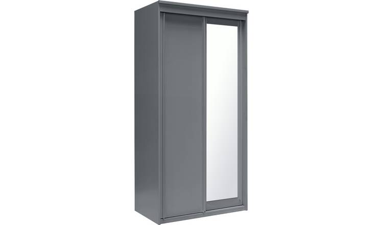 Argos Home Hallingford Grey 2 Door Sliding Mirrored Wardrobe
