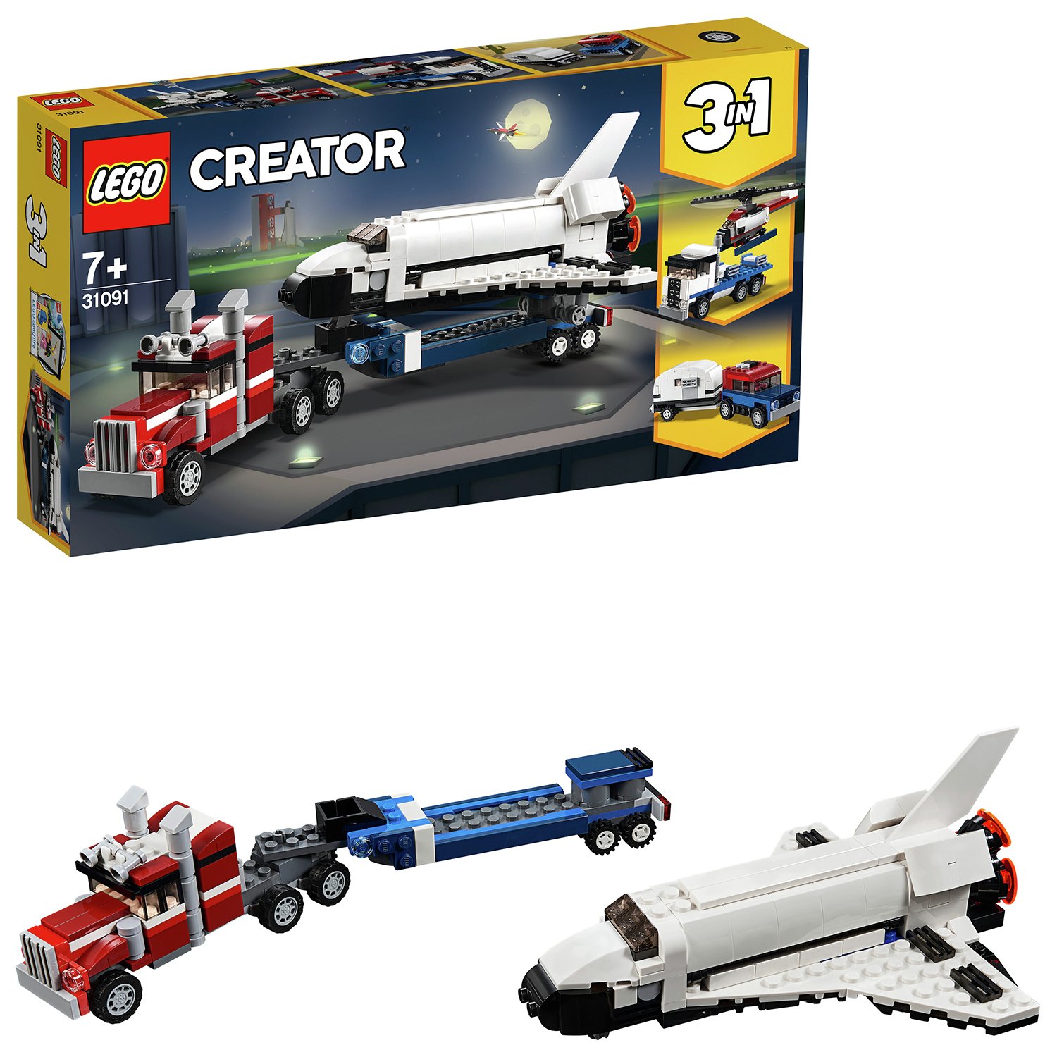 LEGO Creator 3-in-1 Shuttle Transporter Building Set - 31091