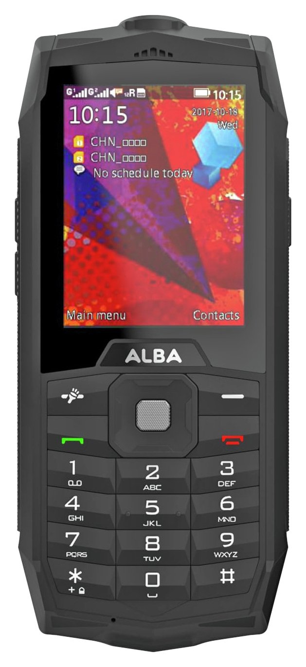 SIM Free Alba Rugged 2.4 Mobile Phone - Black
