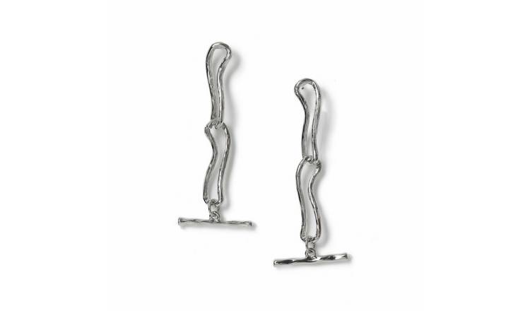 Freedom Irregular Link T-Bar Drop Earrings