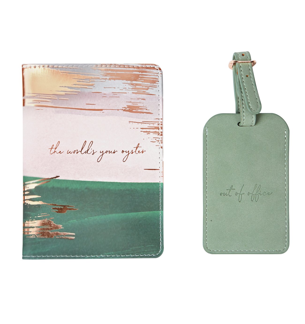 Tranquil Retreat PU Passport Holder and Luggage Tag Review