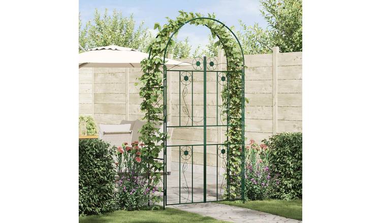 Walplus Garden Arch Plain - Green - 115 x 37 x 226 cm