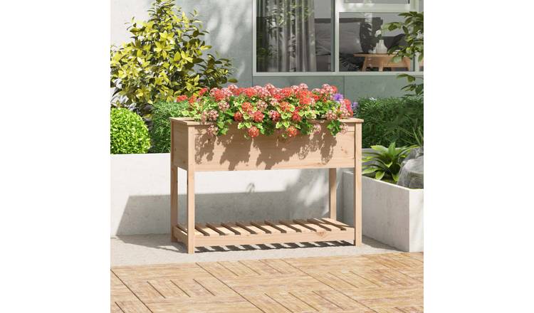 Walplus Wood Garden Planter - 111.5 x 54 x 81 cm