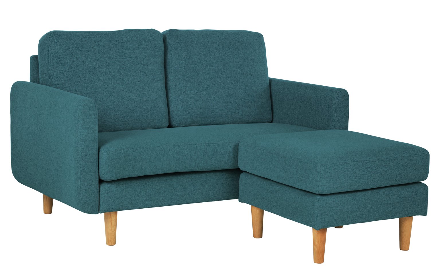 Habitat Remi 2 Seater Fabric Chaise in a Box - Teal