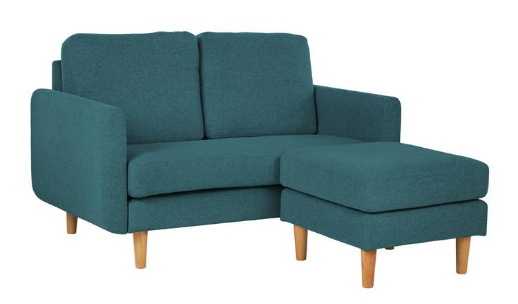 Habitat Remi 2 Seater Fabric Chaise in a Box - Teal