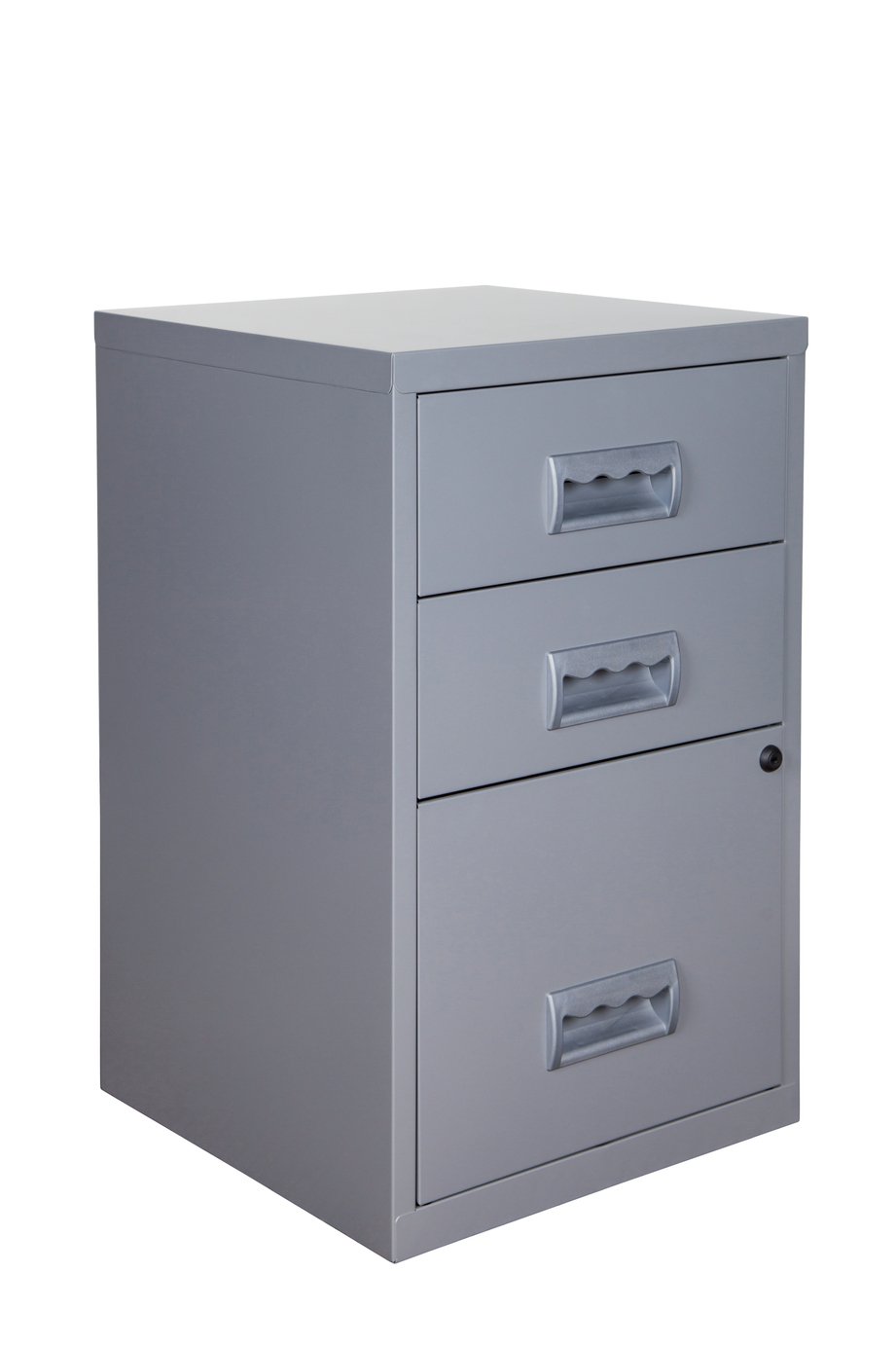 Pierre Henry A4 3 Drawer Combi Filing Cabinet - Silver