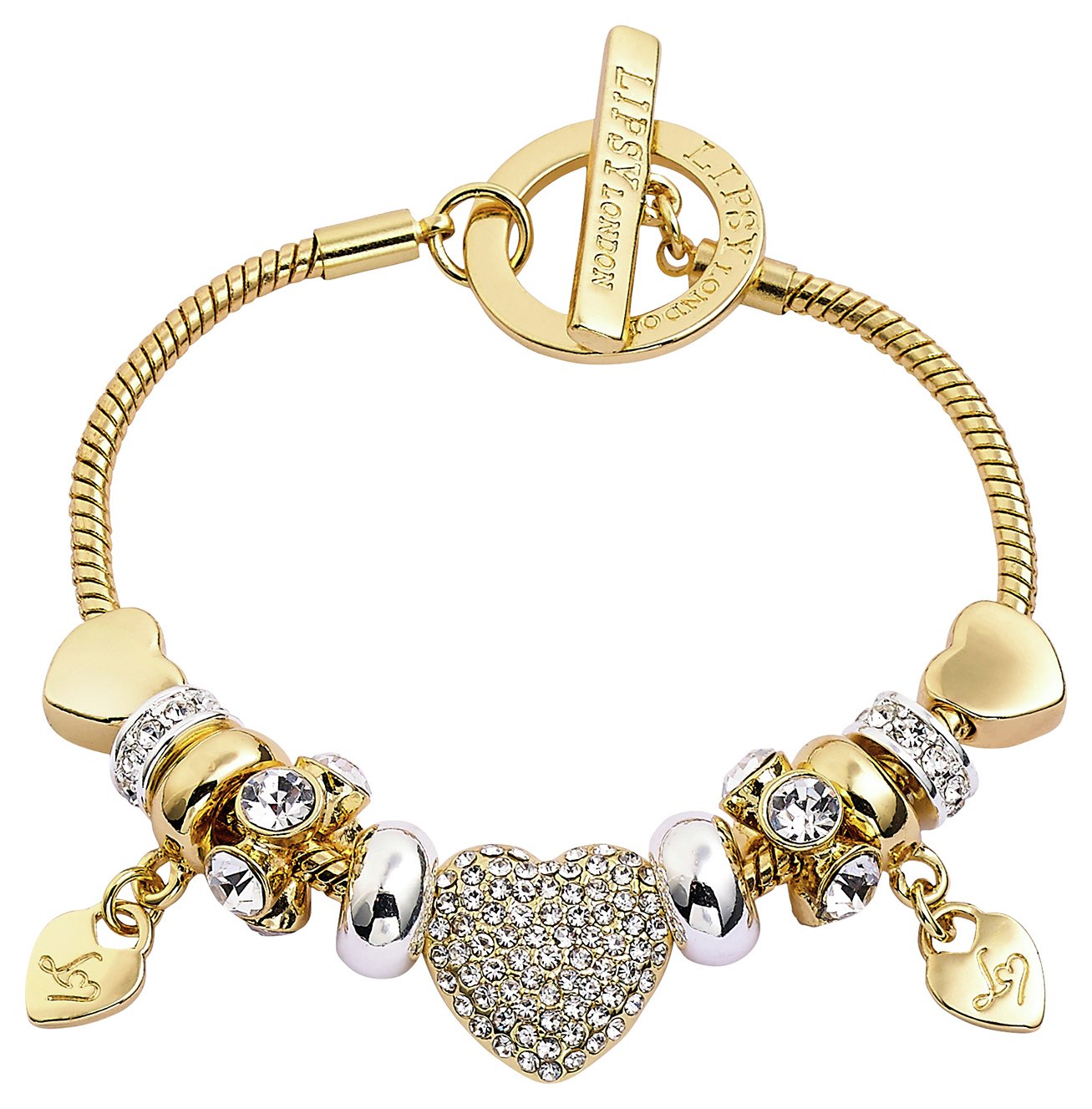 Lipsy Two Tone Colour Charm Bracelet